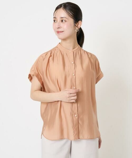 Maison de CINQ / メゾン ドゥ サンク シャツ・ブラウス | 【小さいサイズ】バンドカラーシアーブラウス/洗える | 詳細3