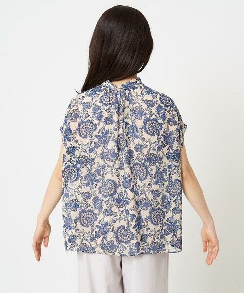 Maison de CINQ / メゾン ドゥ サンク シャツ・ブラウス | 【小さいサイズ】更紗プリント花柄シフォンブラウス/前後2way/洗える | 詳細10