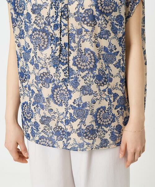 Maison de CINQ / メゾン ドゥ サンク シャツ・ブラウス | 【小さいサイズ】更紗プリント花柄シフォンブラウス/前後2way/洗える | 詳細14