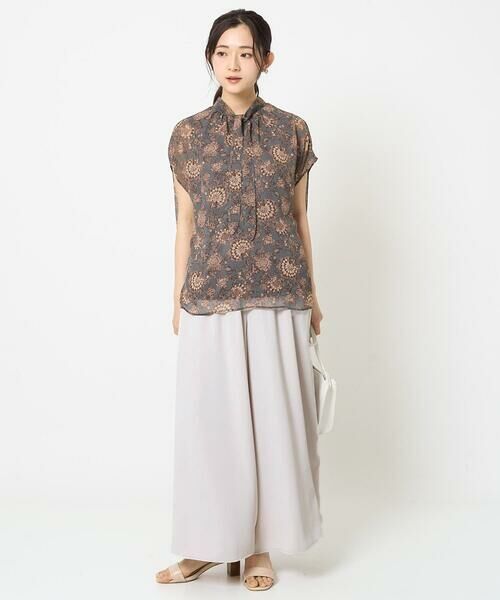 Maison de CINQ / メゾン ドゥ サンク シャツ・ブラウス | 【小さいサイズ】更紗プリント花柄シフォンブラウス/前後2way/洗える | 詳細19