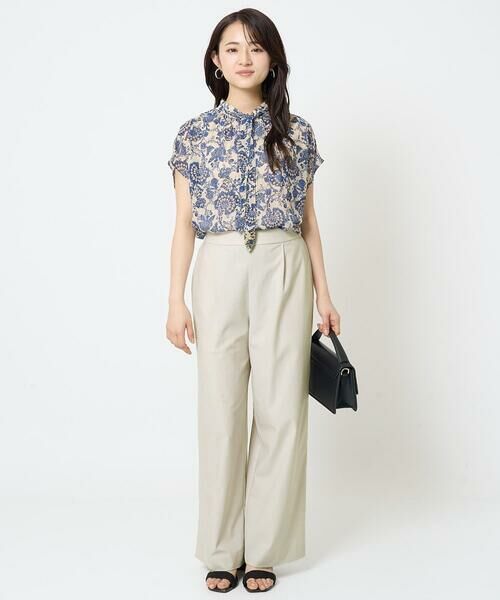 Maison de CINQ / メゾン ドゥ サンク シャツ・ブラウス | 【小さいサイズ】更紗プリント花柄シフォンブラウス/前後2way/洗える | 詳細20