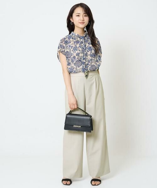 Maison de CINQ / メゾン ドゥ サンク シャツ・ブラウス | 【小さいサイズ】更紗プリント花柄シフォンブラウス/前後2way/洗える | 詳細21