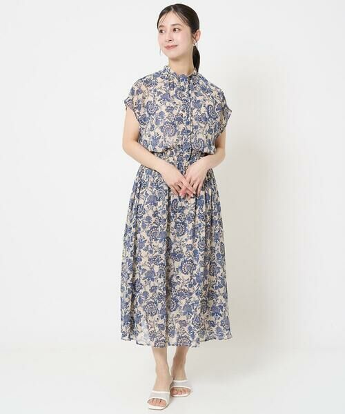 Maison de CINQ / メゾン ドゥ サンク シャツ・ブラウス | 【小さいサイズ】更紗プリント花柄シフォンブラウス/前後2way/洗える | 詳細23