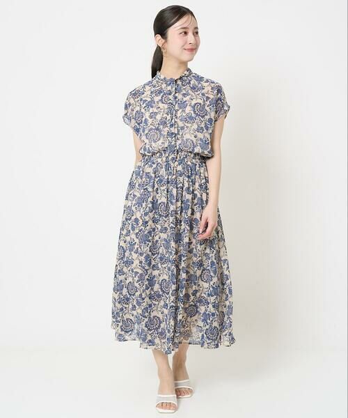 Maison de CINQ / メゾン ドゥ サンク シャツ・ブラウス | 【小さいサイズ】更紗プリント花柄シフォンブラウス/前後2way/洗える | 詳細24