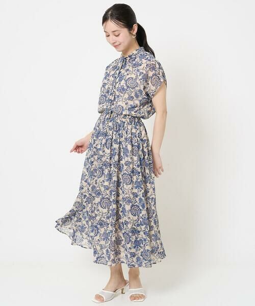 Maison de CINQ / メゾン ドゥ サンク シャツ・ブラウス | 【小さいサイズ】更紗プリント花柄シフォンブラウス/前後2way/洗える | 詳細25