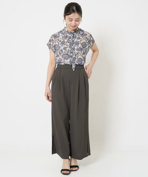 Maison de CINQ / メゾン ドゥ サンク シャツ・ブラウス | 【小さいサイズ】更紗プリント花柄シフォンブラウス/前後2way/洗える | 詳細26