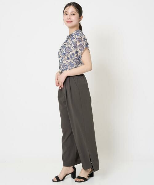 Maison de CINQ / メゾン ドゥ サンク シャツ・ブラウス | 【小さいサイズ】更紗プリント花柄シフォンブラウス/前後2way/洗える | 詳細28