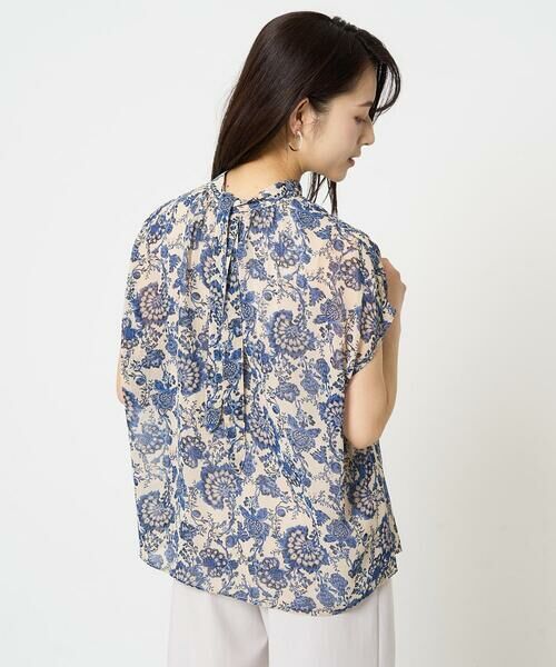 Maison de CINQ / メゾン ドゥ サンク シャツ・ブラウス | 【小さいサイズ】更紗プリント花柄シフォンブラウス/前後2way/洗える | 詳細7