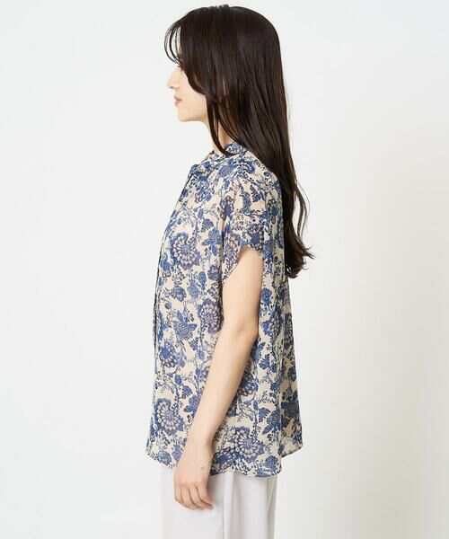 Maison de CINQ / メゾン ドゥ サンク シャツ・ブラウス | 【小さいサイズ】更紗プリント花柄シフォンブラウス/前後2way/洗える | 詳細9