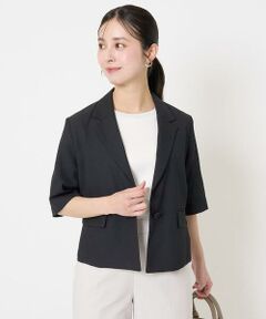 Maison de CINQ / メゾン ドゥ サンク テーラードジャケット | 【小さいサイズ】ドライタッチハーフスリーブジャケット/洗える