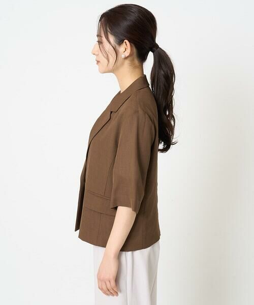 Maison de CINQ / メゾン ドゥ サンク テーラードジャケット | 【小さいサイズ】ドライタッチハーフスリーブジャケット/洗える | 詳細4