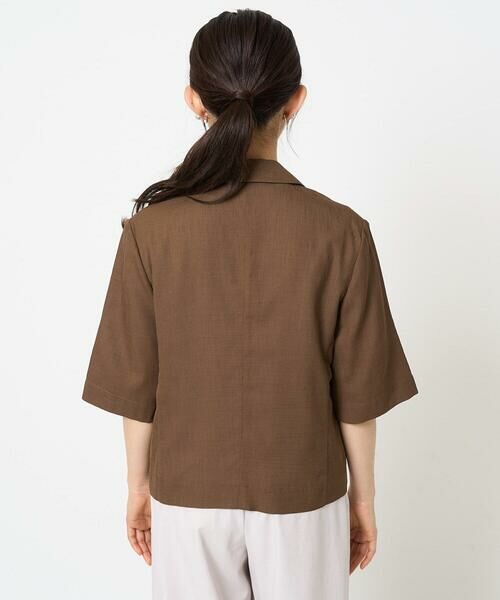 Maison de CINQ / メゾン ドゥ サンク テーラードジャケット | 【小さいサイズ】ドライタッチハーフスリーブジャケット/洗える | 詳細5