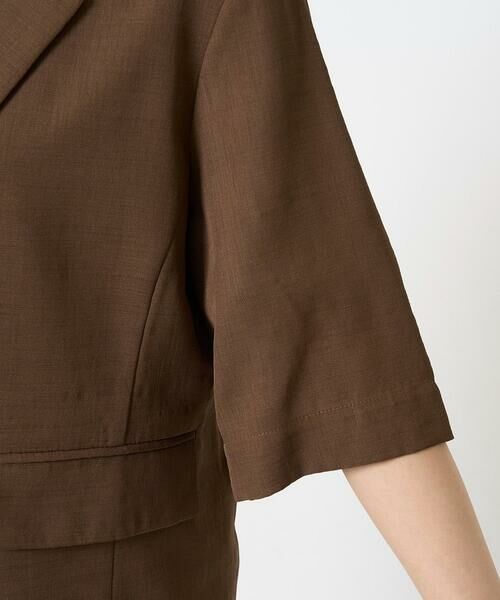 Maison de CINQ / メゾン ドゥ サンク テーラードジャケット | 【小さいサイズ】ドライタッチハーフスリーブジャケット/洗える | 詳細7