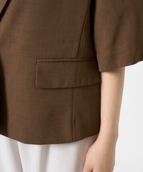Maison de CINQ / メゾン ドゥ サンク テーラードジャケット | 【小さいサイズ】ドライタッチハーフスリーブジャケット/洗える | 詳細8