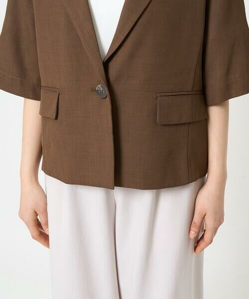 Maison de CINQ / メゾン ドゥ サンク テーラードジャケット | 【小さいサイズ】ドライタッチハーフスリーブジャケット/洗える | 詳細9