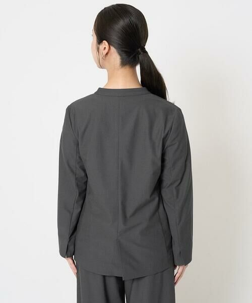 Maison de CINQ / メゾン ドゥ サンク ノーカラージャケット | 【小さいサイズ】カラーレスストレッチジャケット/洗える/セットアップ対応 | 詳細22