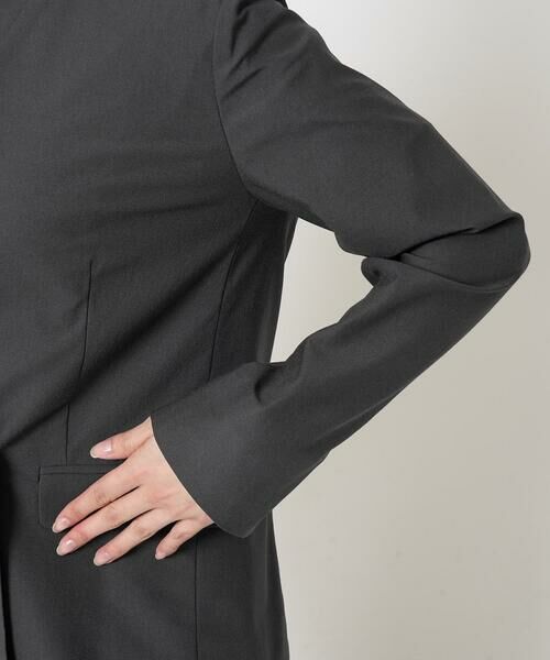 Maison de CINQ / メゾン ドゥ サンク ノーカラージャケット | 【小さいサイズ】カラーレスストレッチジャケット/洗える/セットアップ対応 | 詳細24