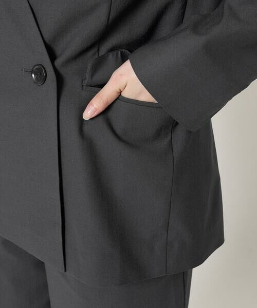 Maison de CINQ / メゾン ドゥ サンク ノーカラージャケット | 【小さいサイズ】カラーレスストレッチジャケット/洗える/セットアップ対応 | 詳細25