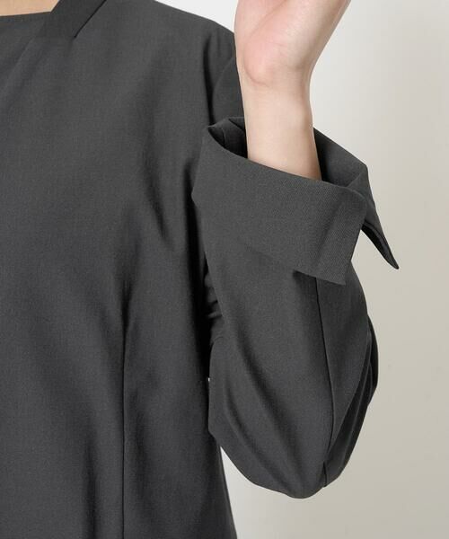 Maison de CINQ / メゾン ドゥ サンク ノーカラージャケット | 【小さいサイズ】カラーレスストレッチジャケット/洗える/セットアップ対応 | 詳細26