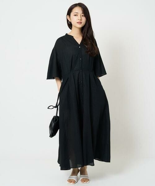 Maison de CINQ / メゾン ドゥ サンク ロング・マキシ丈ワンピース | 【小さいサイズ】キーネックコットンワンピース/洗える | 詳細15