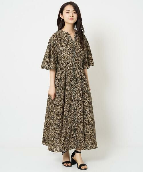 Maison de CINQ / メゾン ドゥ サンク ロング・マキシ丈ワンピース | 【小さいサイズ】キーネックコットンワンピース/洗える | 詳細17