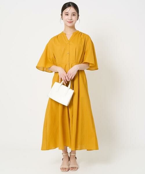 Maison de CINQ / メゾン ドゥ サンク ロング・マキシ丈ワンピース | 【小さいサイズ】キーネックコットンワンピース/洗える | 詳細18