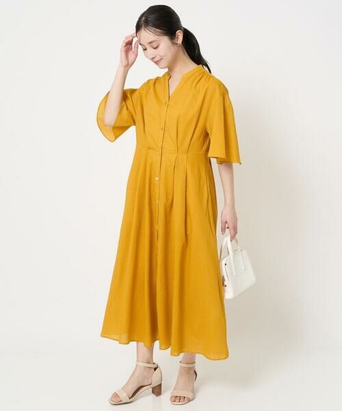 Maison de CINQ / メゾン ドゥ サンク ロング・マキシ丈ワンピース | 【小さいサイズ】キーネックコットンワンピース/洗える | 詳細19