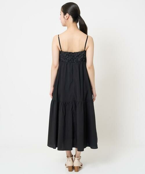 Maison de CINQ / メゾン ドゥ サンク ロング・マキシ丈ワンピース | 【小さいサイズ】フラワー3D刺繍ティアードキャミワンピース/洗える | 詳細5