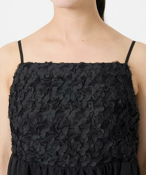 Maison de CINQ / メゾン ドゥ サンク ロング・マキシ丈ワンピース | 【小さいサイズ】フラワー3D刺繍ティアードキャミワンピース/洗える | 詳細6