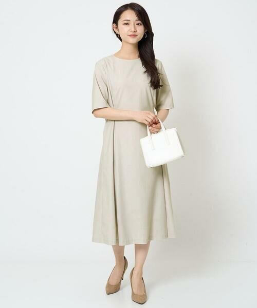 Maison de CINQ / メゾン ドゥ サンク ロング・マキシ丈ワンピース | 【小さいサイズ】サイドベルトデザイン ウエストタックストレッチワンピース/洗える/セットアップ対応 | 詳細14