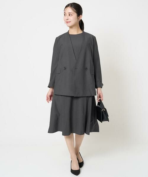 Maison de CINQ / メゾン ドゥ サンク ロング・マキシ丈ワンピース | 【小さいサイズ】サイドベルトデザイン ウエストタックストレッチワンピース/洗える/セットアップ対応 | 詳細19