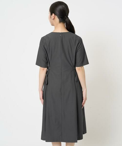 Maison de CINQ / メゾン ドゥ サンク ロング・マキシ丈ワンピース | 【小さいサイズ】サイドベルトデザイン ウエストタックストレッチワンピース/洗える/セットアップ対応 | 詳細5