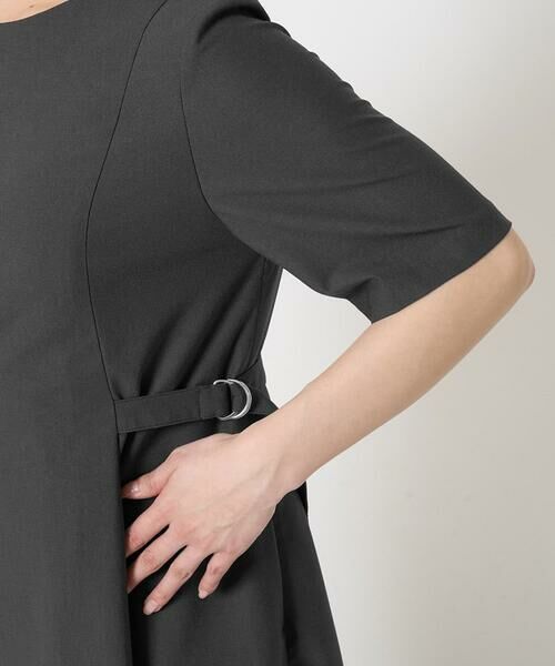 Maison de CINQ / メゾン ドゥ サンク ロング・マキシ丈ワンピース | 【小さいサイズ】サイドベルトデザイン ウエストタックストレッチワンピース/洗える/セットアップ対応 | 詳細8