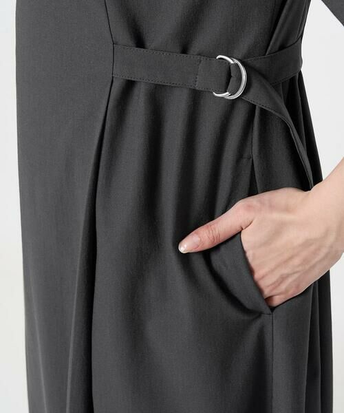 Maison de CINQ / メゾン ドゥ サンク ロング・マキシ丈ワンピース | 【小さいサイズ】サイドベルトデザイン ウエストタックストレッチワンピース/洗える/セットアップ対応 | 詳細9