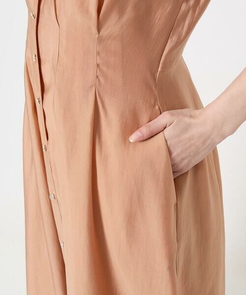 Maison de CINQ / メゾン ドゥ サンク ロング・マキシ丈ワンピース | 【小さいサイズ】ベルト付きフレンチスリーブワンピース/洗える | 詳細10