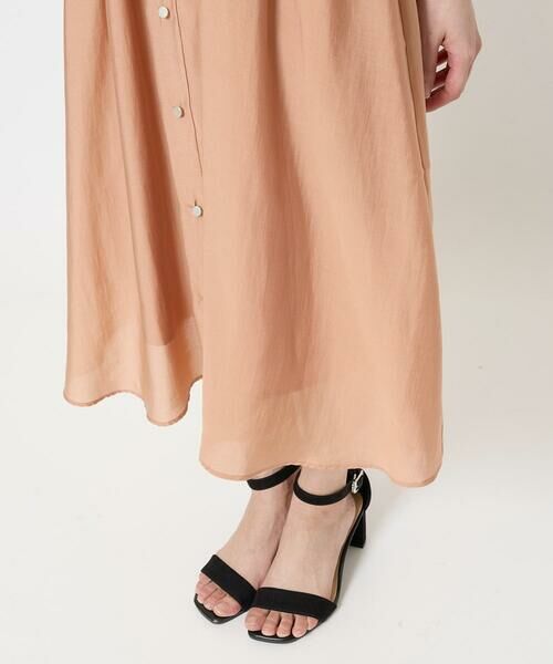 Maison de CINQ / メゾン ドゥ サンク ロング・マキシ丈ワンピース | 【小さいサイズ】ベルト付きフレンチスリーブワンピース/洗える | 詳細11