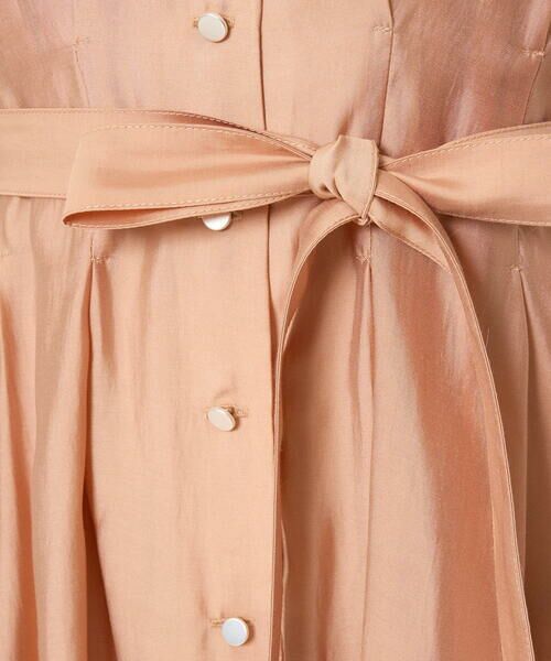 Maison de CINQ / メゾン ドゥ サンク ロング・マキシ丈ワンピース | 【小さいサイズ】ベルト付きフレンチスリーブワンピース/洗える | 詳細12