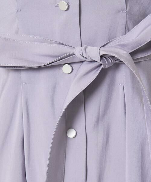 Maison de CINQ / メゾン ドゥ サンク ロング・マキシ丈ワンピース | 【小さいサイズ】ベルト付きフレンチスリーブワンピース/洗える | 詳細13