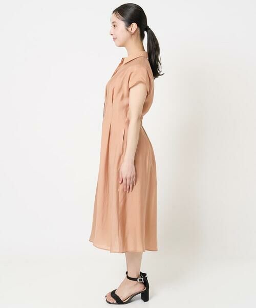 Maison de CINQ / メゾン ドゥ サンク ロング・マキシ丈ワンピース | 【小さいサイズ】ベルト付きフレンチスリーブワンピース/洗える | 詳細5