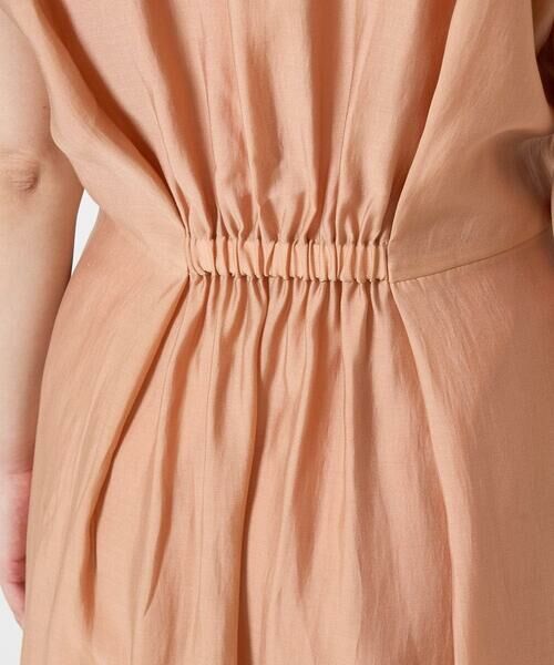 Maison de CINQ / メゾン ドゥ サンク ロング・マキシ丈ワンピース | 【小さいサイズ】ベルト付きフレンチスリーブワンピース/洗える | 詳細7