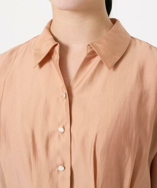 Maison de CINQ / メゾン ドゥ サンク ロング・マキシ丈ワンピース | 【小さいサイズ】ベルト付きフレンチスリーブワンピース/洗える | 詳細8