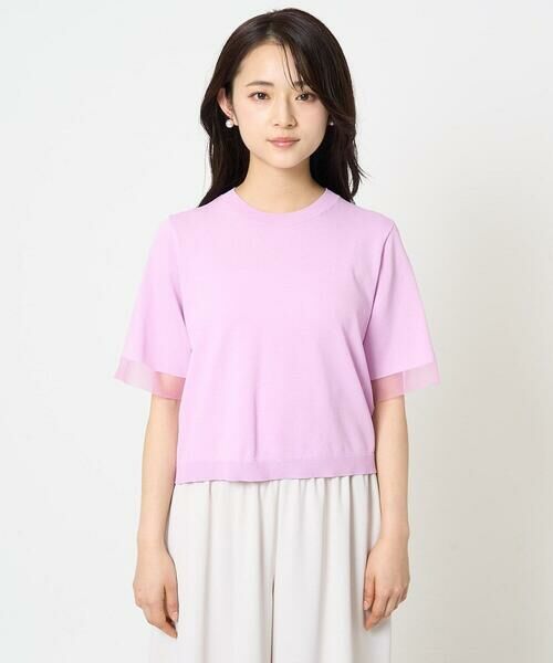 Maison de CINQ / メゾン ドゥ サンク ニット・セーター | 【小さいサイズ】袖シアークロップドニット/接触冷感/UVカット/洗える | 詳細4