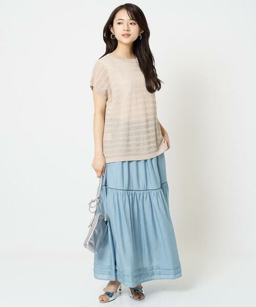 Maison de CINQ / メゾン ドゥ サンク ニット・セーター | 【小さいサイズ】ボーダー透かし編みニット×タンクトップ/洗える | 詳細26