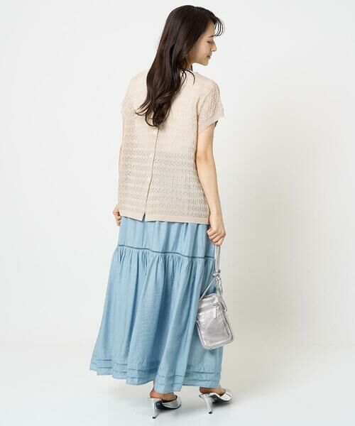 Maison de CINQ / メゾン ドゥ サンク ニット・セーター | 【小さいサイズ】ボーダー透かし編みニット×タンクトップ/洗える | 詳細28