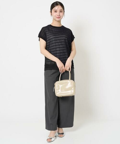 Maison de CINQ / メゾン ドゥ サンク ニット・セーター | 【小さいサイズ】ボーダー透かし編みニット×タンクトップ/洗える | 詳細29