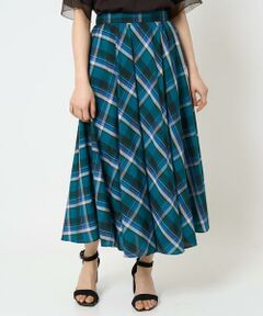 Maison de CINQ / メゾン ドゥ サンク ロング・マキシ丈スカート | 【小さいサイズ】チェック柄サーキュラースカート/洗える