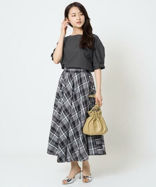 Maison de CINQ / メゾン ドゥ サンク ロング・マキシ丈スカート | 【小さいサイズ】チェック柄サーキュラースカート/洗える | 詳細13