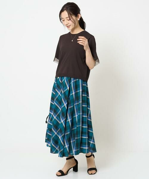 Maison de CINQ / メゾン ドゥ サンク ロング・マキシ丈スカート | 【小さいサイズ】チェック柄サーキュラースカート/洗える | 詳細19