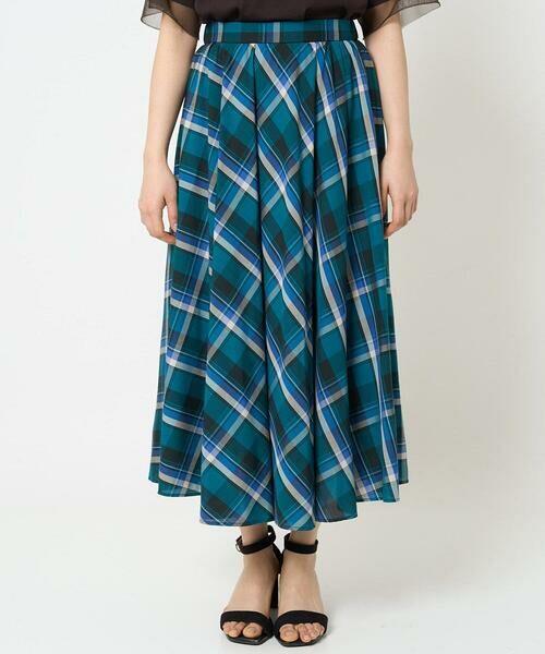 Maison de CINQ / メゾン ドゥ サンク ロング・マキシ丈スカート | 【小さいサイズ】チェック柄サーキュラースカート/洗える | 詳細3