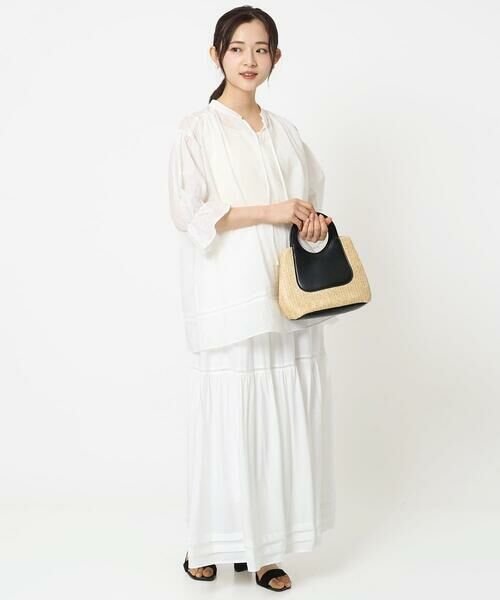 Maison de CINQ / メゾン ドゥ サンク ロング・マキシ丈スカート | 【小さいサイズ】ハシゴレース使いフレアースカート/洗える | 詳細13